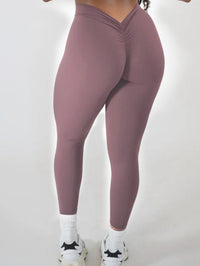 5 Pack Women's Solid Color Hip - raising High - waisted V - back Waist Seamed Yoga Fitness Tights, Women - Butt Lift High Waisted Tummy Control Yoga Pants - Workout Running Leggings - 7DAY'S