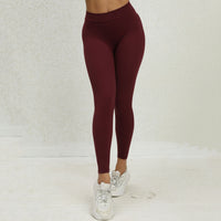 5 Pack Women's Solid Color Hip - raising High - waisted V - back Waist Seamed Yoga Fitness Tights, Women - Butt Lift High Waisted Tummy Control Yoga Pants - Workout Running Leggings - 7DAY'S