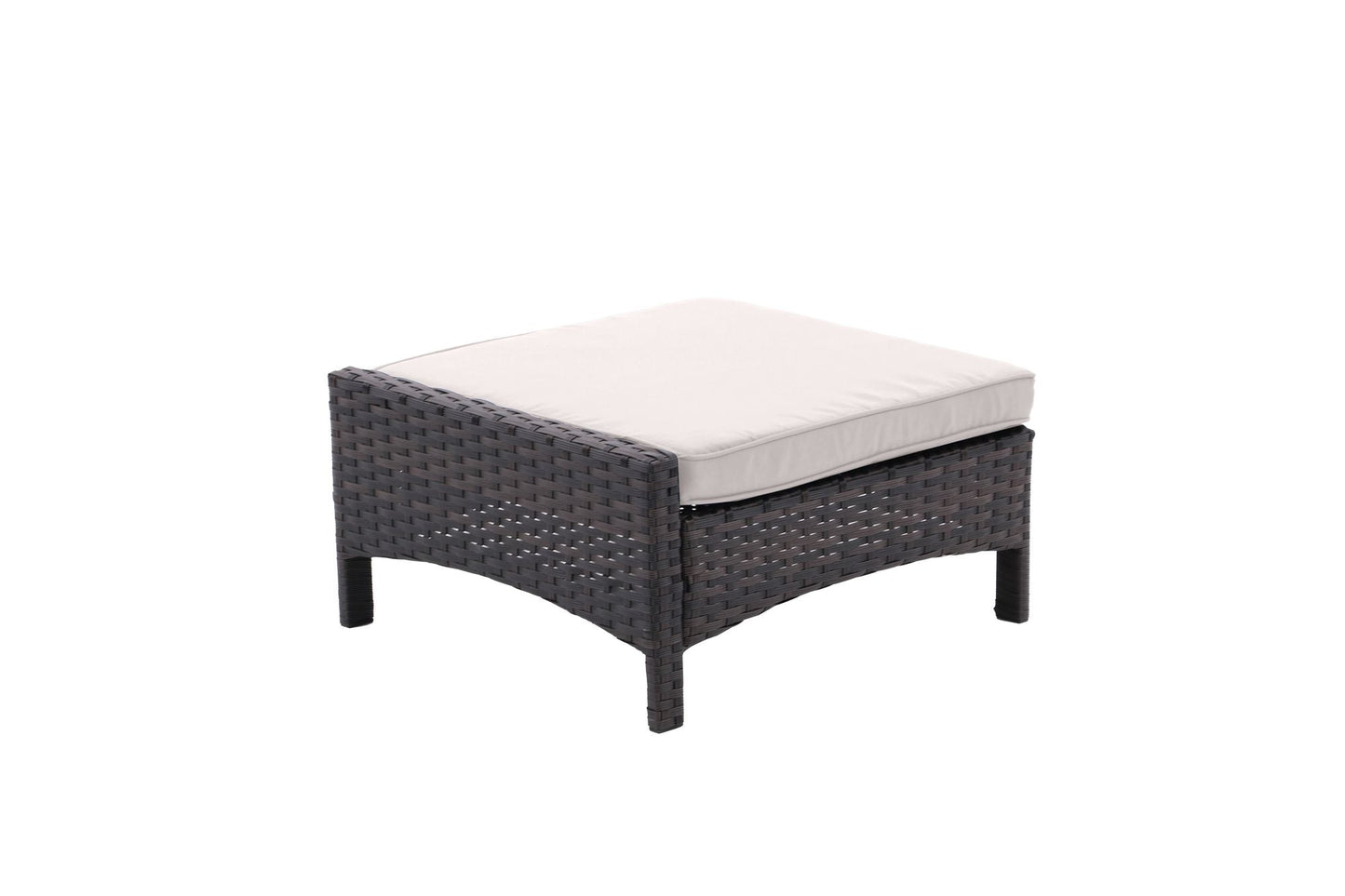 5 Piece Outdoor Patio Furniture Set,All Weather PE Rattan Conversation Chairs with Armrest and Removable Cushions,Ottomans and Storage Coffee Table for Poolside Garden Balcony Deck - 7DAY'S