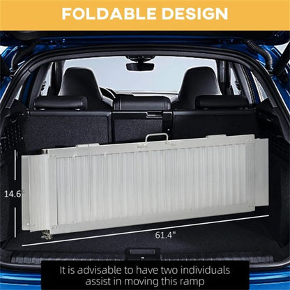 5' Steps Ramp,Portable Wheelchair Ramp,Carpeted Foldable Handicap Ramp - 7DAY'S