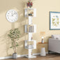 5 tier Rotating Bookshelf, Floor Rack Simple Bookcase with Acrylic plate Student Multi - Function Creative Bookshelf for Living Room with anti - toppling base - 7DAY'S
