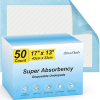 50 Count 30” x 36” Super Absorbency Disposable Underpads, Leakproof Quick Drying, Baby Puppy & Adults Bed Pads Disposable Adults, Dog Pee Pads Extra Large, XXL Incontinence Pads - 7DAY'S