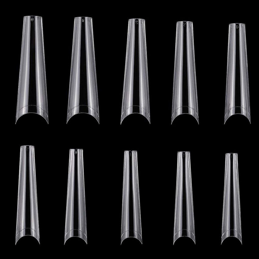 500Pcs False Nail Tips C Curve Half Cover French Nails Extra Long Fake Finger Nails For Nail Art Salons Home DIY 10 Sizes - 7DAY'S