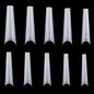 500Pcs False Nail Tips C Curve Half Cover French Nails Extra Long Fake Finger Nails For Nail Art Salons Home DIY 10 Sizes - 7DAY'S