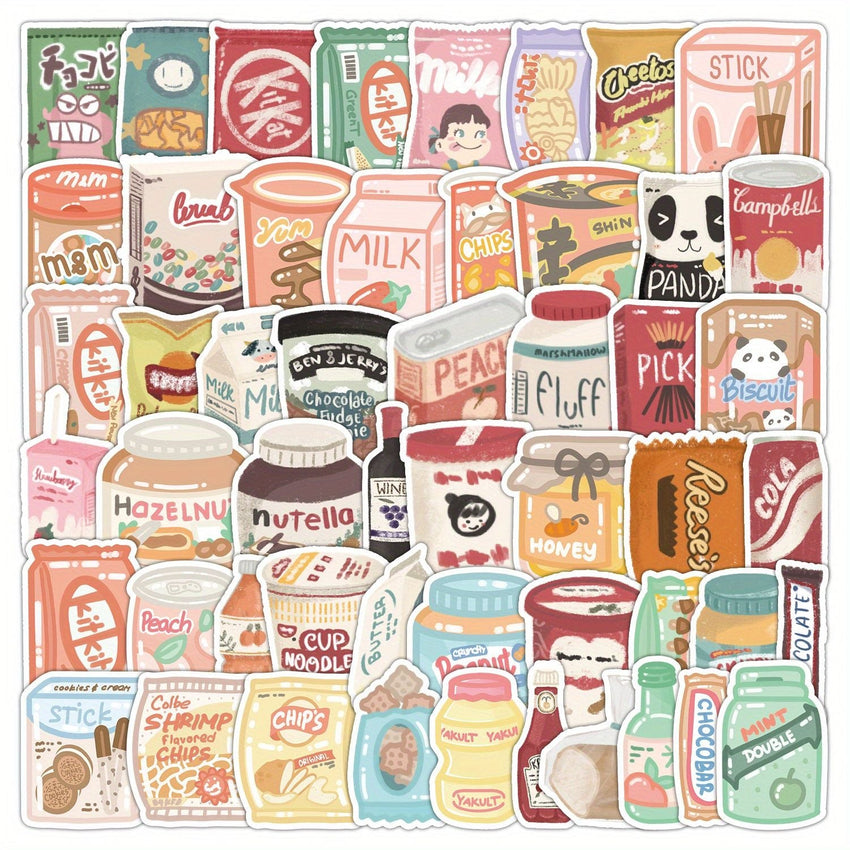 50pcs Delicious Snack Kawaii Stickers Roblox For Beautifying Table Notebook Piggy Bank Car Wallet Refrigerator Luggage Stickers Mobile Phone Laptop Marking Decoration DIY Toys - 7DAY'S