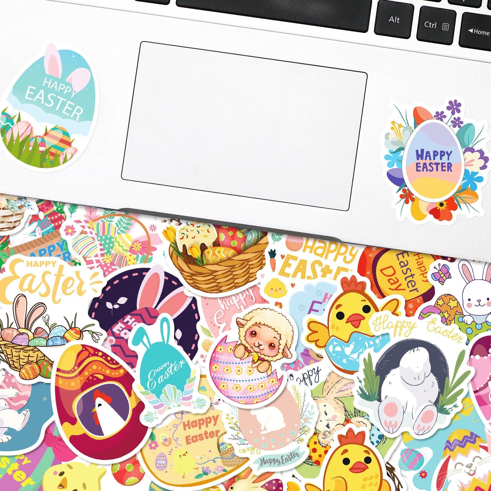 50pcs/roll Easter Day Bunny Rabbit Stickers Roll; Cute Happy Easter Stickers For Kids Children Card Scrapbooking; Easter Art Craft; Easter Gift; Party Favours Decorations; Easter Basket Stuffers - 7DAY'S