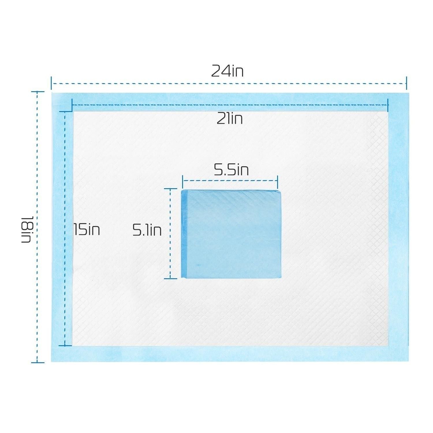 50Pcs/Set Dog Training Pads Puppy Pee Pads Cat Wee Mats 24x18In M - 7DAY'S