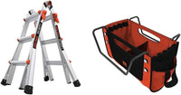 Little Giant Multi-Position Ladder, Velocity, M17, 9-15 Foot, Aluminum, Type 1A, 300 lbs Weight Rating & Work Platform, Aluminum, 375 lbs Weight Rating