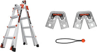 Little Giant Multi-Position Ladder, Velocity, M17, 9-15 Foot, Aluminum, Type 1A, 300 lbs Weight Rating & Work Platform, Aluminum, 375 lbs Weight Rating