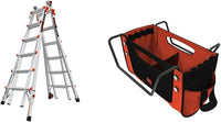 Little Giant Multi-Position Ladder, Velocity, M17, 9-15 Foot, Aluminum, Type 1A, 300 lbs Weight Rating & Work Platform, Aluminum, 375 lbs Weight Rating
