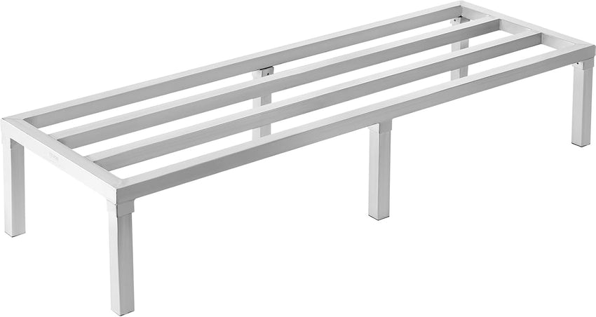VEVOR Aluminum Dunnage Rack, 48” x 20” Commercial Food Floor Rack, 12” Off the Floor, 1000 lbs Capacity All-Welded Aluminum Storage Rack, for Storage in Restaurants, Kitchens, Garages and Vehicles