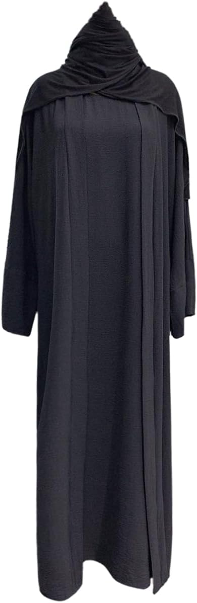 2PCS Women's Muslim Dresses Abaya Islamic Dubai Prayer Dress Robe Long Cardigan Maxi Dress