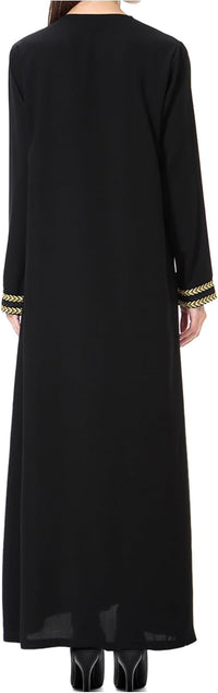 WSPLYSPJY Embroidered Abaya Muslim Dresses for Women Maxi Long Sleeve Prayer Clothes Middle Eastern Kaftans