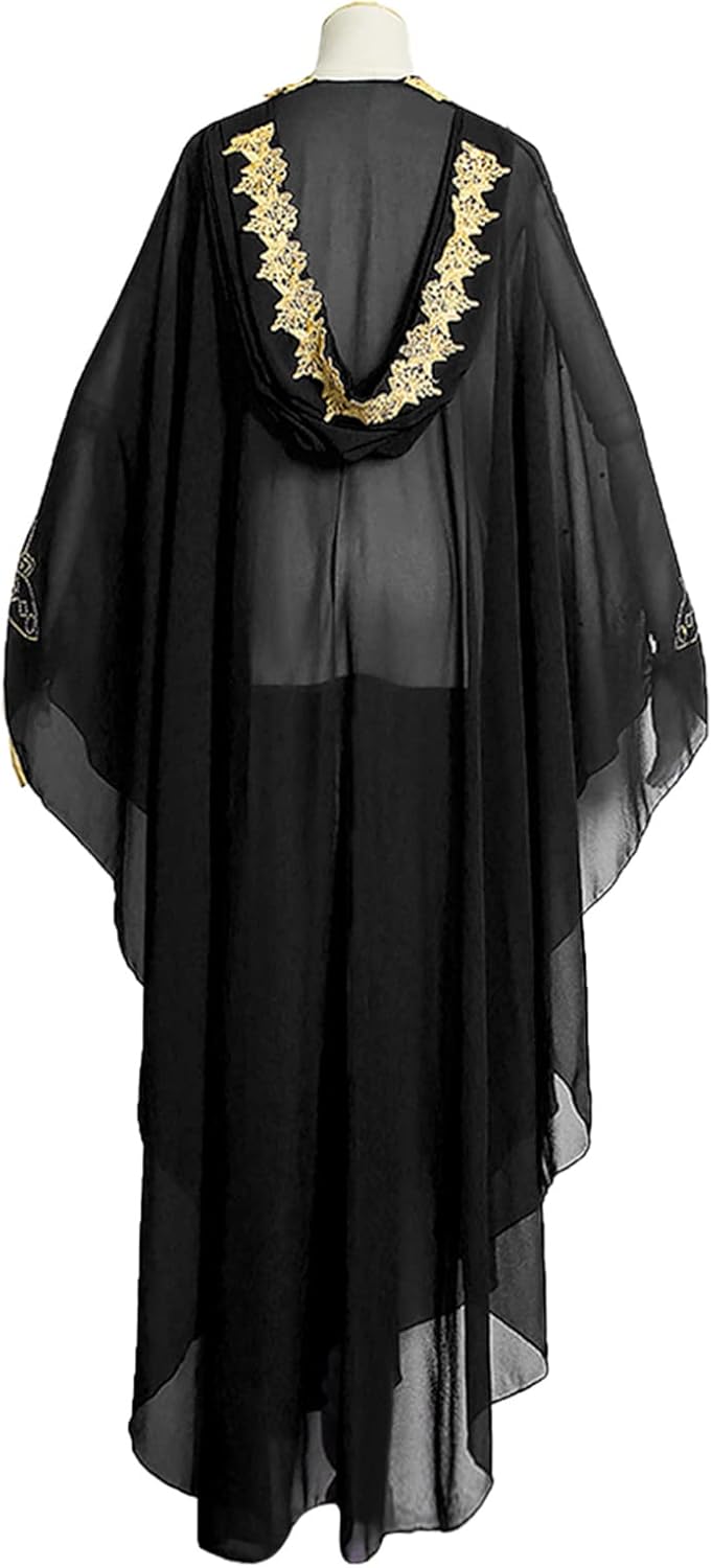 IKADEX Women Muslim Cardigan Hijab Dress Batwing Hot Drilling Chiffon Kimono Islam Kaftan Robe African Dresses