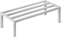 VEVOR Aluminum Dunnage Rack, 48” x 20” Commercial Food Floor Rack, 12” Off the Floor, 1000 lbs Capacity All-Welded Aluminum Storage Rack, for Storage in Restaurants, Kitchens, Garages and Vehicles