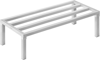 VEVOR Aluminum Dunnage Rack, 48” x 20” Commercial Food Floor Rack, 12” Off the Floor, 1000 lbs Capacity All-Welded Aluminum Storage Rack, for Storage in Restaurants, Kitchens, Garages and Vehicles