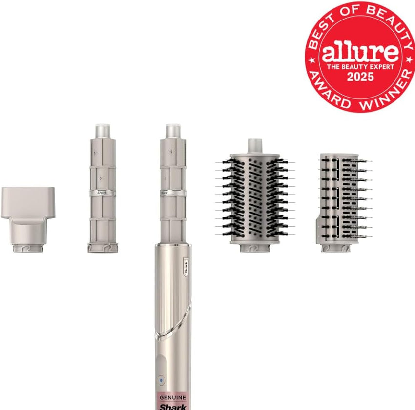 Shark HD430 FlexStyle Air Styling & Drying System, Powerful Hair Dryer Brush & Multi-Styler with Auto-Wrap Curlers, Paddle Brush, Oval Brush, Concentrator Attachment, Stone