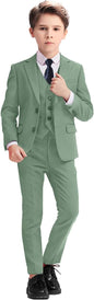 Boys Suits 5 Piece Slim Fit Suit for Kids Formal Ring Bearer Suits