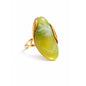 Mchic Colorful Chunky Statement Ring for Women: Boho Large Oval Acrylic Finger Ring Stainless Steel Adjustable Beach Summer Y2K Handmade Jewelry Gift for Women