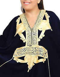 Moroccan Caftan Women Plus size Hand Made Caftan with Embroidery XXL