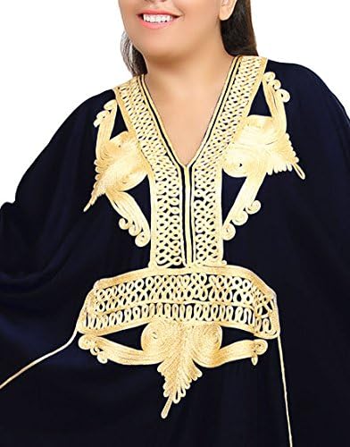 Moroccan Caftan Women Plus size Hand Made Caftan with Embroidery XXL