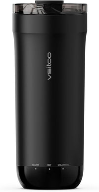 VSITOO S5 heated travel mug,16oz, Auto-Sensing AI Heats Drinks To 120-150°F Hands-Free. Temperature Control for All Cars, Perfect for Home/Office/Travel/Outdoor, Ideal Gift for Coffee Lovers - Red