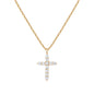 PAVOI 14K Gold Plated Cubic Zirconia Cross Necklace for Women | Cross Faith Pendant Necklaces
