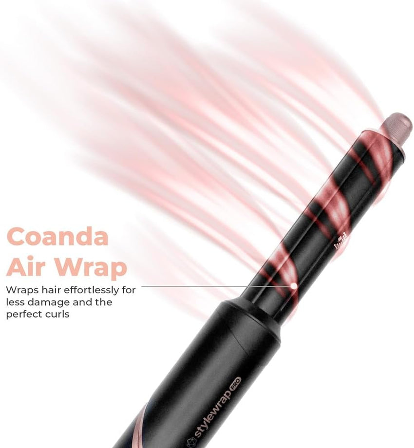 SRILabs StyleWrap Pro 7-in-1 Coanda Air Hair Multi Styler Dryer Brush with Negative Ions, Lighter and Foldable Design, Quiet Brushless Motor, Aviation-Grade Aluminum, Memory Function