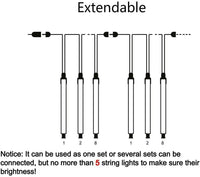 Kwaiffeo Christmas Lights Outdoor, 8 Tubes Meteor Shower Lights LED Snow Falling Icicle Cascading Light for Xmas Tree Wedding Decoration Party, UL Plug, White
