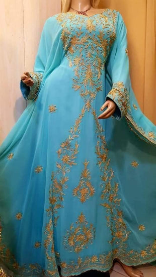 Kaftans for Women New Moroccan Dubai Kaftans Farasha Abaya Dress Very Fancy Long Gown Caftan