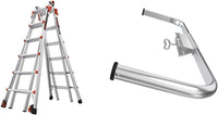 Little Giant Multi-Position Ladder, Velocity, M17, 9-15 Foot, Aluminum, Type 1A, 300 lbs Weight Rating & Work Platform, Aluminum, 375 lbs Weight Rating