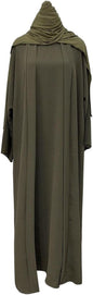 2PCS Women's Muslim Dresses Abaya Islamic Dubai Prayer Dress Robe Long Cardigan Maxi Dress