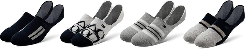 Pair of Thieves Men’s No Show Liner Socks, 4 Pack, Low-Cut Invisible Socks with Silicone Gripper, AMZ Exclusive