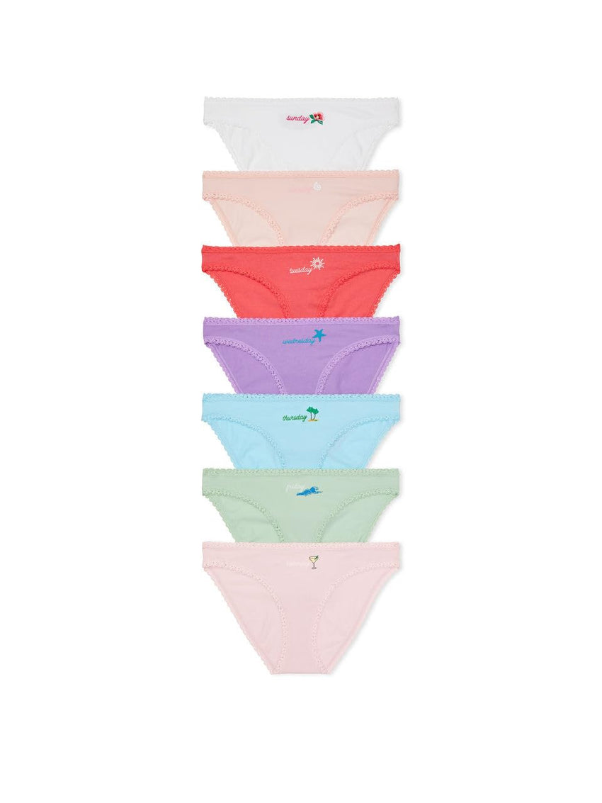 Victoria's Secret Women's Cotton Bikini Underwear, Moderate Coverage Panties for Women, Multi Pack (XS-XXL)