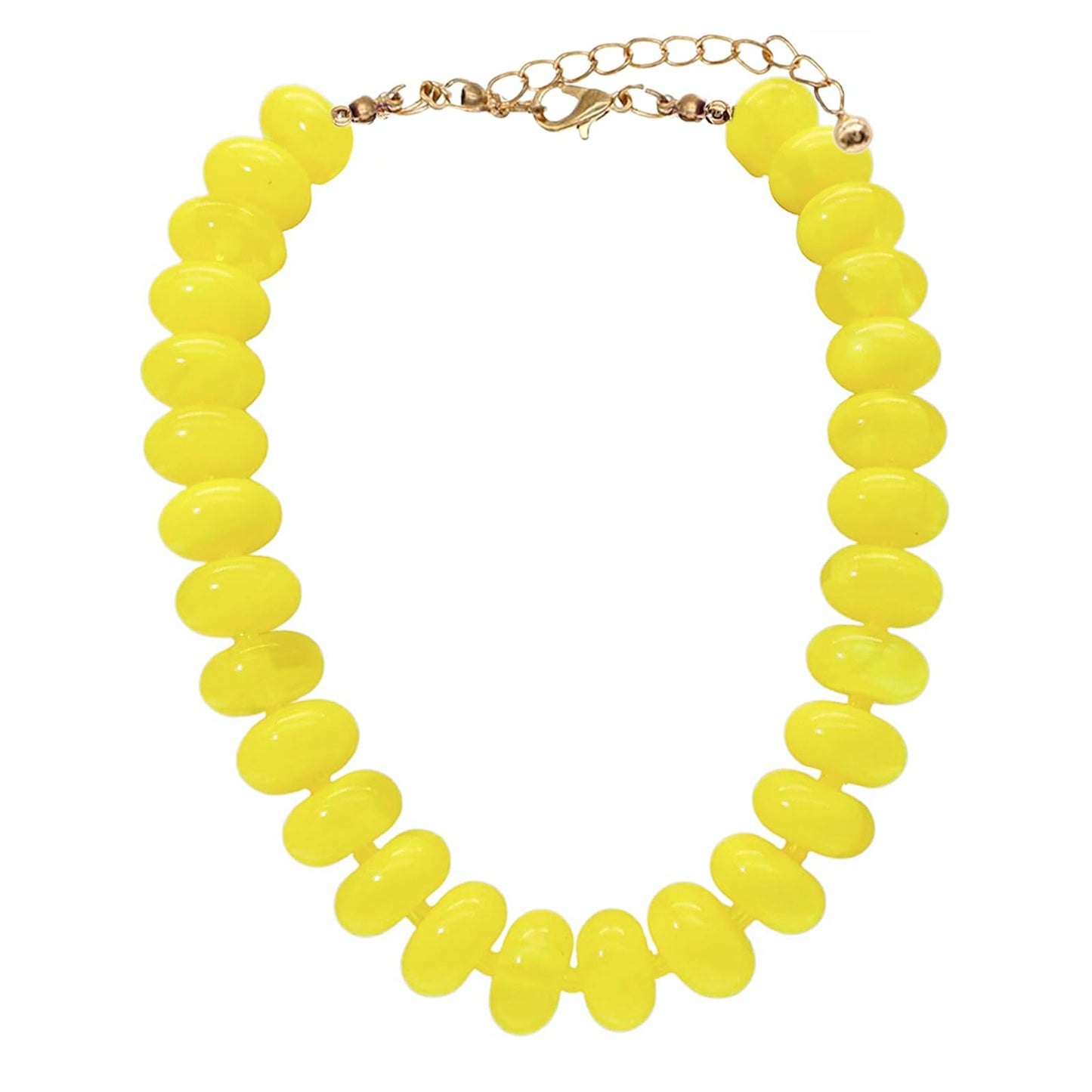 We We Chunky Colorful Beaded Necklace for Women Large Boho Statement Bead Chokers Necklaces Turquoise Blue Big Beads Jewelry Neck Summer Beach