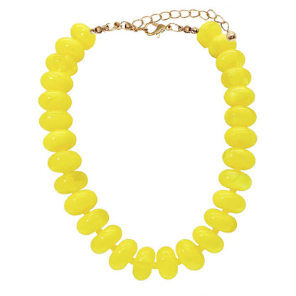We We Chunky Colorful Beaded Necklace for Women Large Boho Statement Bead Chokers Necklaces Turquoise Blue Big Beads Jewelry Neck Summer Beach