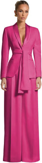 Pant Suits for Women Dressy Casual 2 Piece Womens Suit with Belt Elegant Womens Suits for Wedding Guest Prom