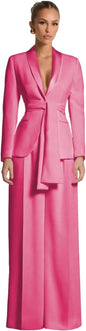 Pant Suits for Women Dressy Casual 2 Piece Womens Suit with Belt Elegant Womens Suits for Wedding Guest Prom