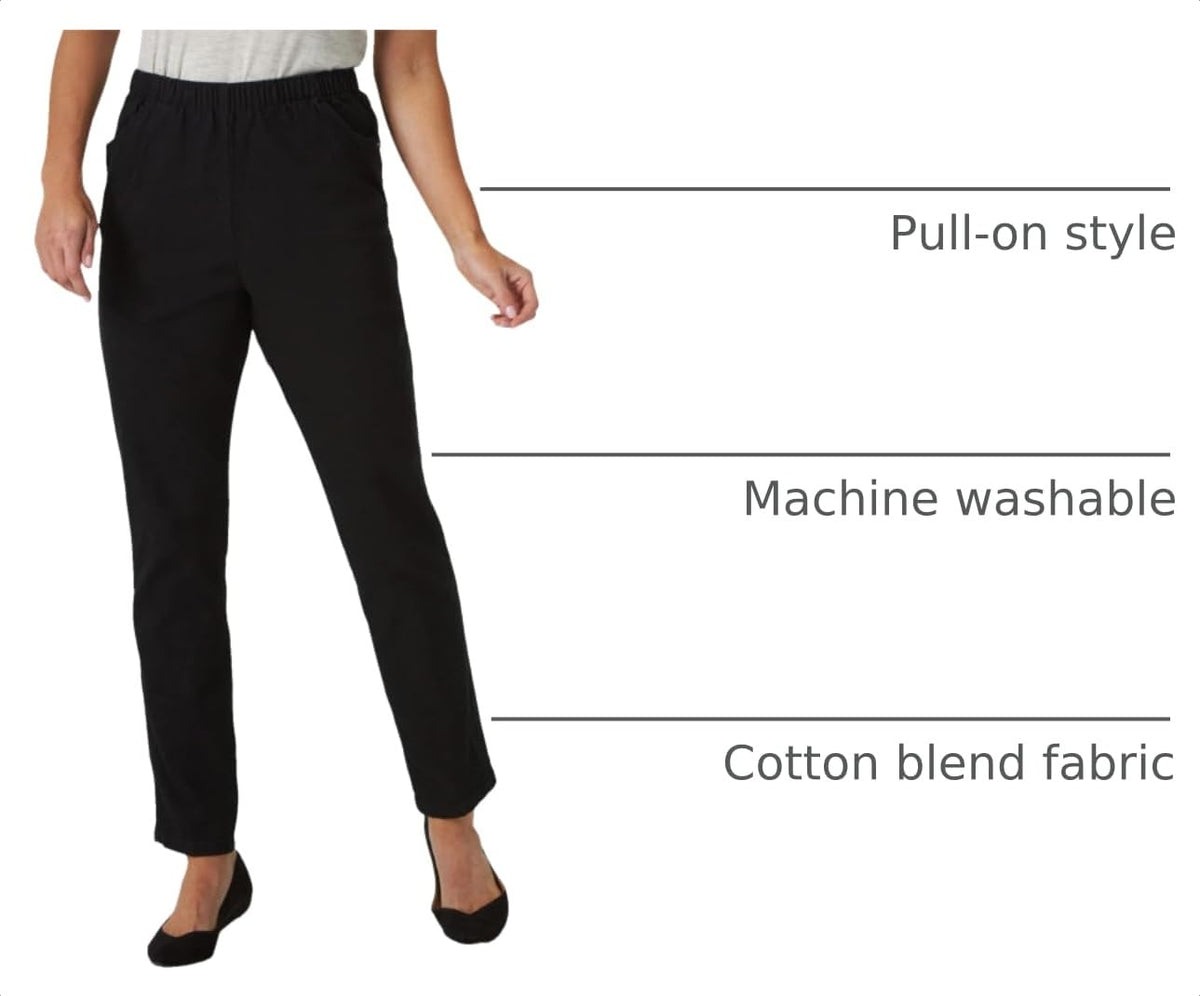Chic Classic Collection Women's Stretch Elastic Waist Pull-On Legging Pant Mid Shade Denim 16