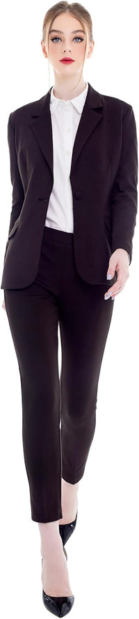 Marycrafts Women’s Two Piece Suits – Business Blazer Pant Suit Set, Professional Work Outfit for Office