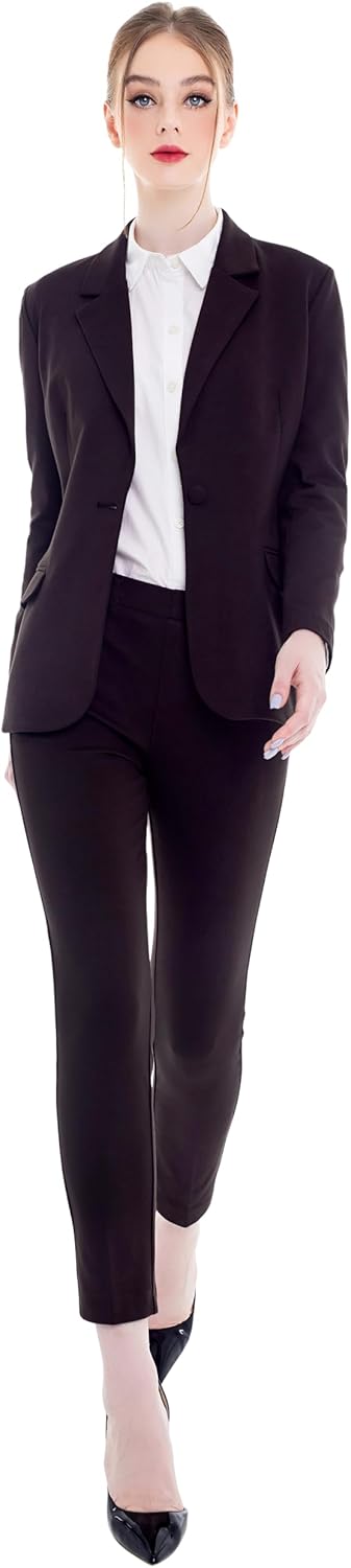 Marycrafts Women’s Two Piece Suits – Business Blazer Pant Suit Set, Professional Work Outfit for Office