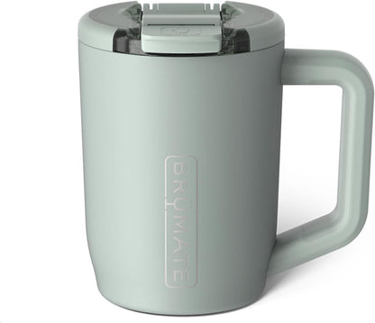 BrüMate Müv - 15oz 100% Leak Proof Insulated Coffee Mug with Handle & Lid - Stainless Steel Coffee Travel Mug - Double Walled Coffee Cup (Sage)