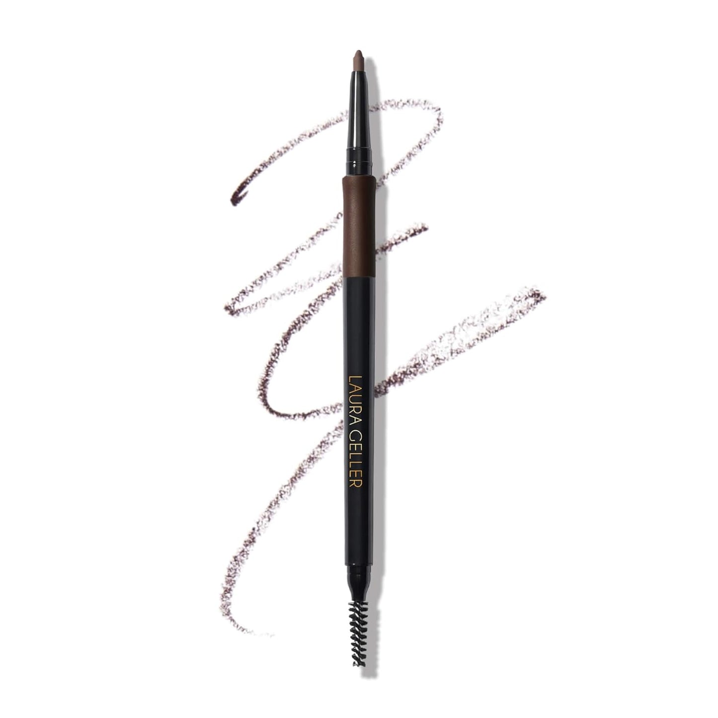LAURA GELLER NEW YORK INKcredible Waterproof Brow Pencil- Blending Spoolie Brush - Long Lasting Eyebrow Filler (02 Taupe)