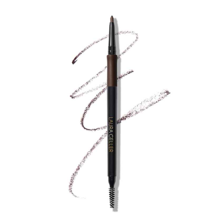 LAURA GELLER NEW YORK INKcredible Waterproof Brow Pencil- Blending Spoolie Brush - Long Lasting Eyebrow Filler (02 Taupe)