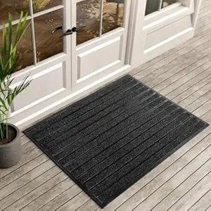 ubdyo Extra Durable Door Mat - Dirt Trapping Outdoor Welcome Mats - Non-Slip Outdoor Indoor Entrance - Low Profile Front Doormat (30" x 17", Bright Brown)