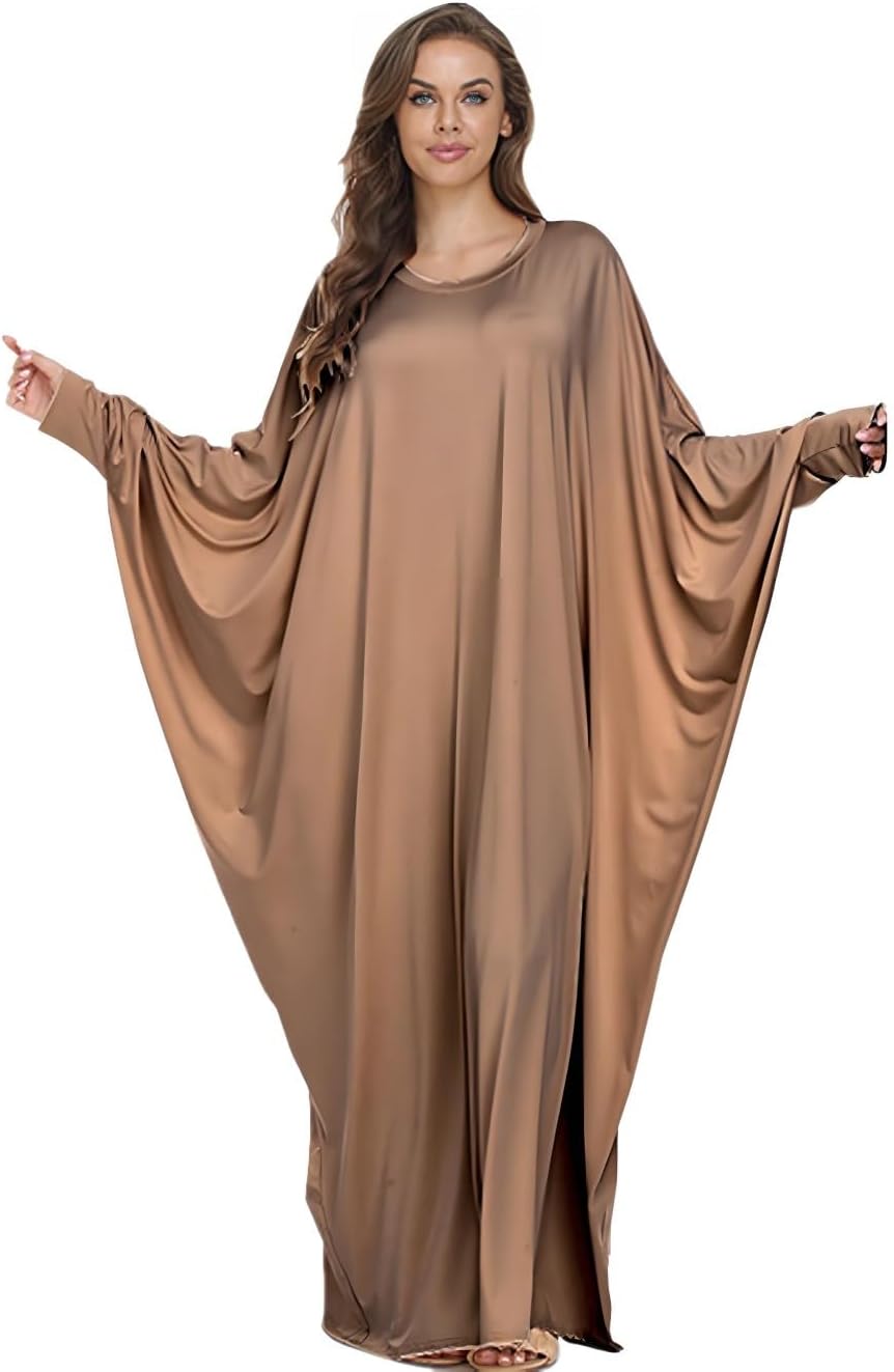 Boedaty Women Soft Muslim Prayer Dress Abaya Islamic Ramadan Full of Elasticity Garment Dubai Robe