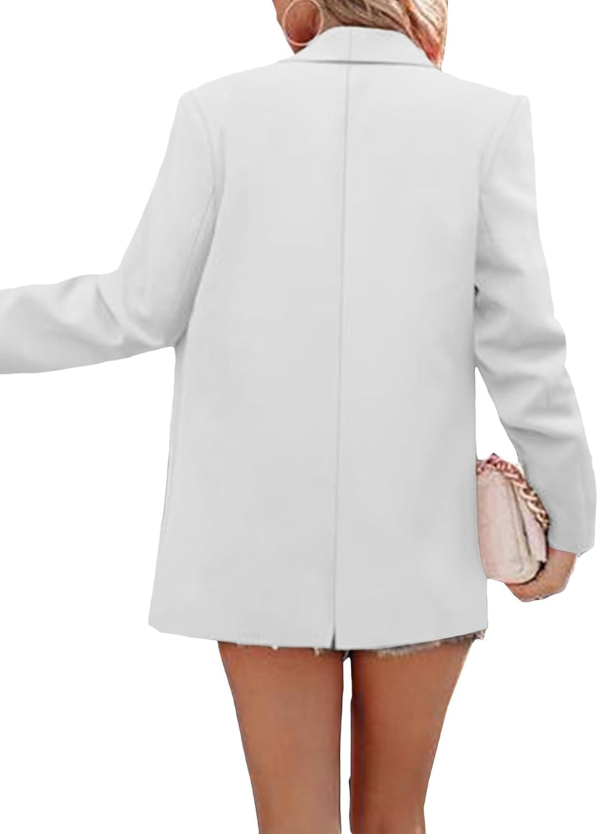 Mina Self 2025 Fall Women's Business Casual Blazer Jacket Fully-Lined One-Button Front Work Professional Suit Jackets