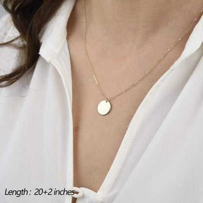 Turandoss Dainty Layered Choker Necklace, Handmade Y Pendant Necklace Multilayer Bar Disc Necklace Adjustable Layering Choker Necklaces for Women