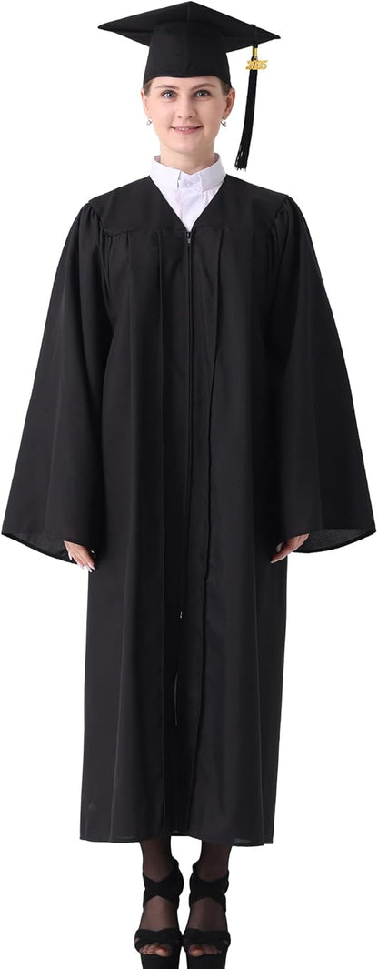 GraduatePro Matte Graduation Cap and Gown Class of 2025 Set Bulk with Tassel for High School & College 12 Colors
