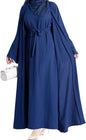 2PCS Women's Muslim Dresses Abaya Islamic Dubai Prayer Dress Robe Long Cardigan Maxi Dress